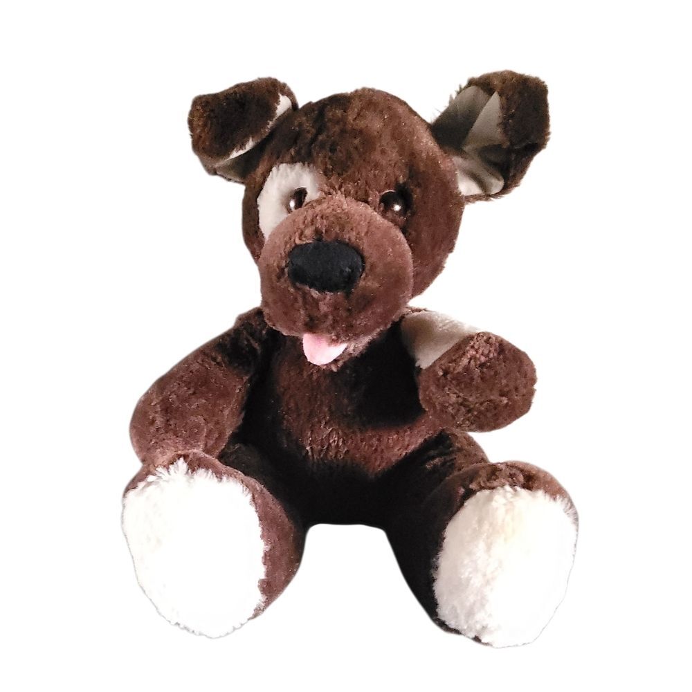 Build a Bear Lil Fudge Pup 11" Brown Dog White Spot On Eye